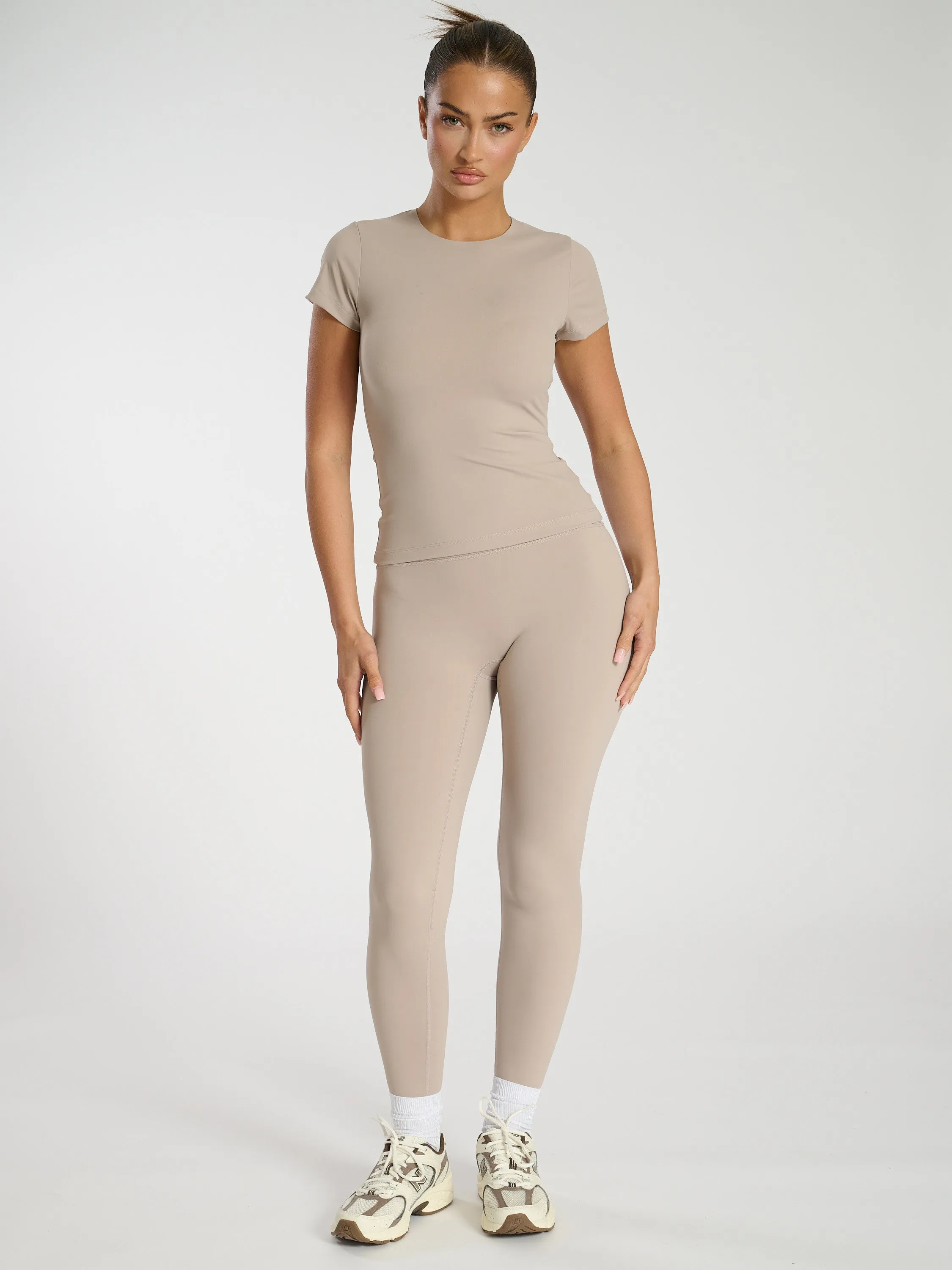The 'Butter' Everyday Cap Sleeve T-Shirt In Stone