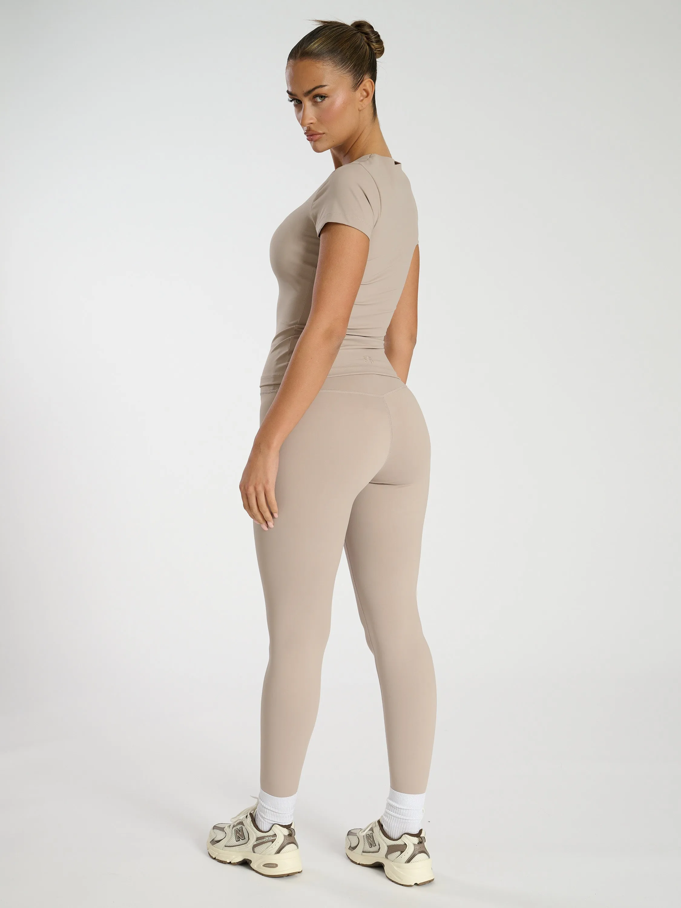 The 'Butter' Everyday Cap Sleeve T-Shirt In Stone