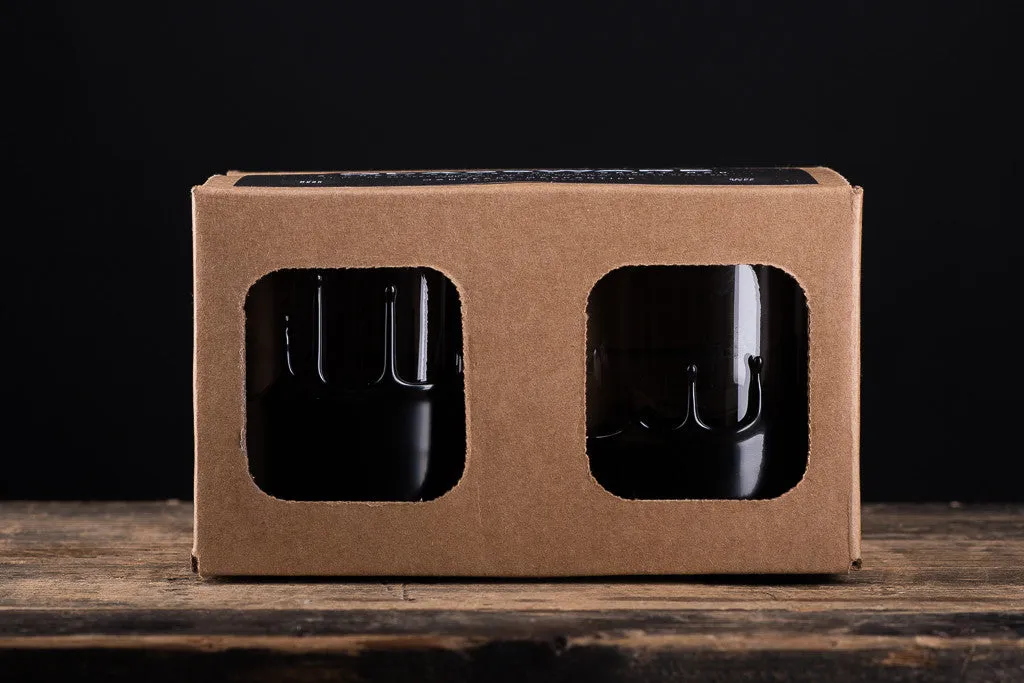 The Gentleman's Glassware | Black Wax Dipped Whiskey Glasses | Manready Mercantile