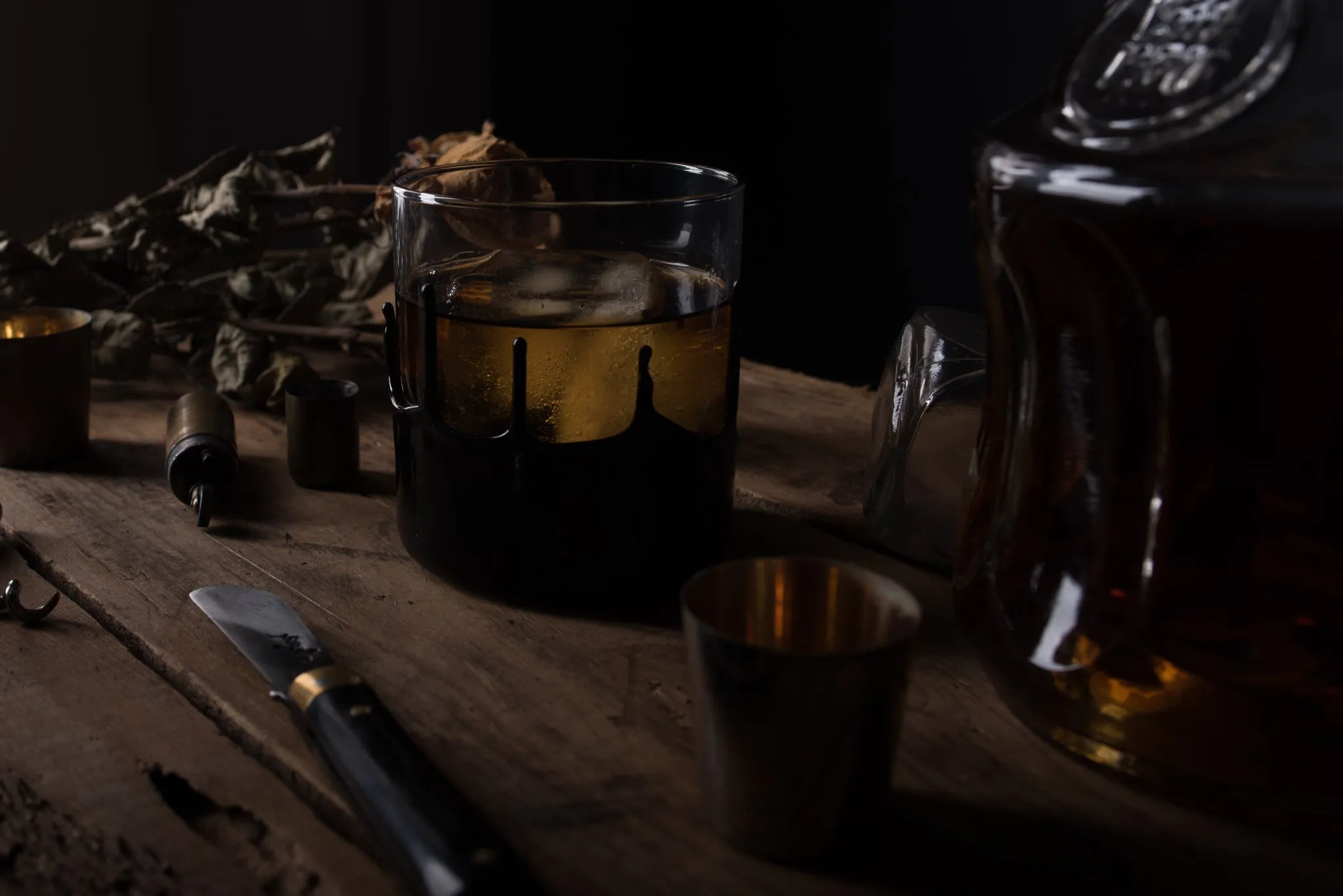 The Gentleman's Glassware | Black Wax Dipped Whiskey Glasses | Manready Mercantile