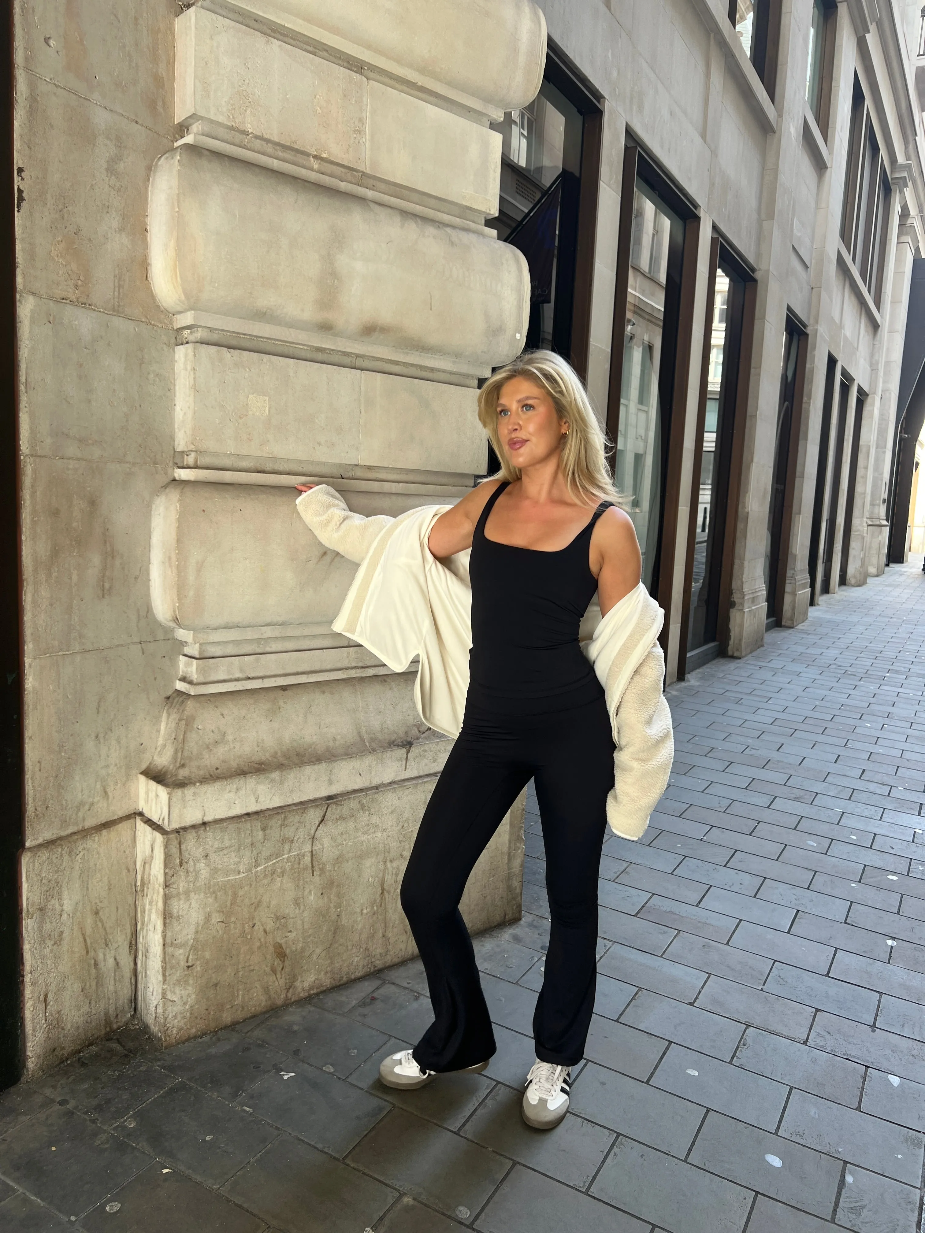 The 'Kickstart' Flare Everyday High Waist Black Leggings