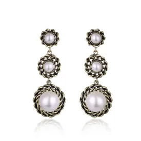 Vintage Style Pearl Earrings