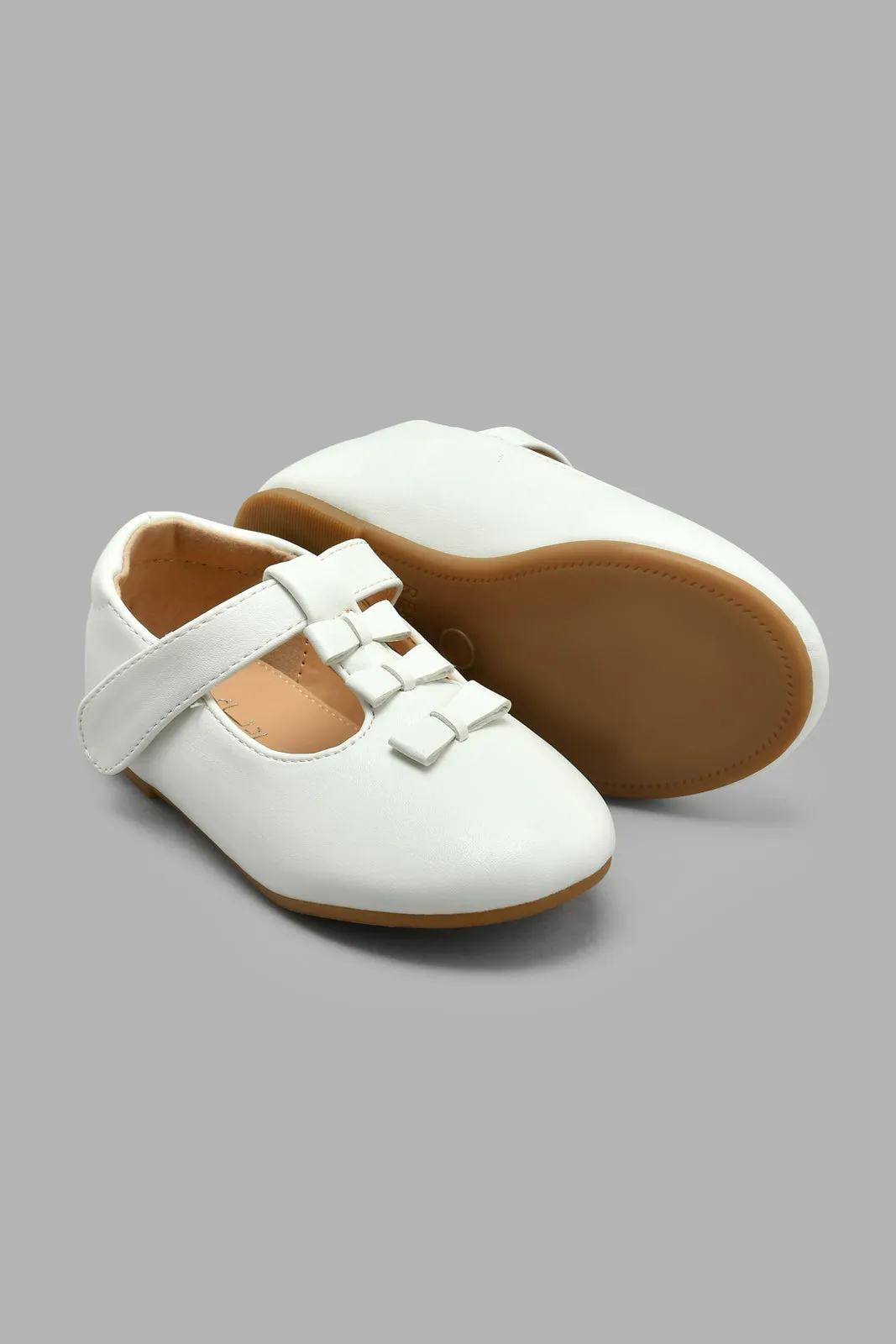 White Butterfly Trim Ballerina