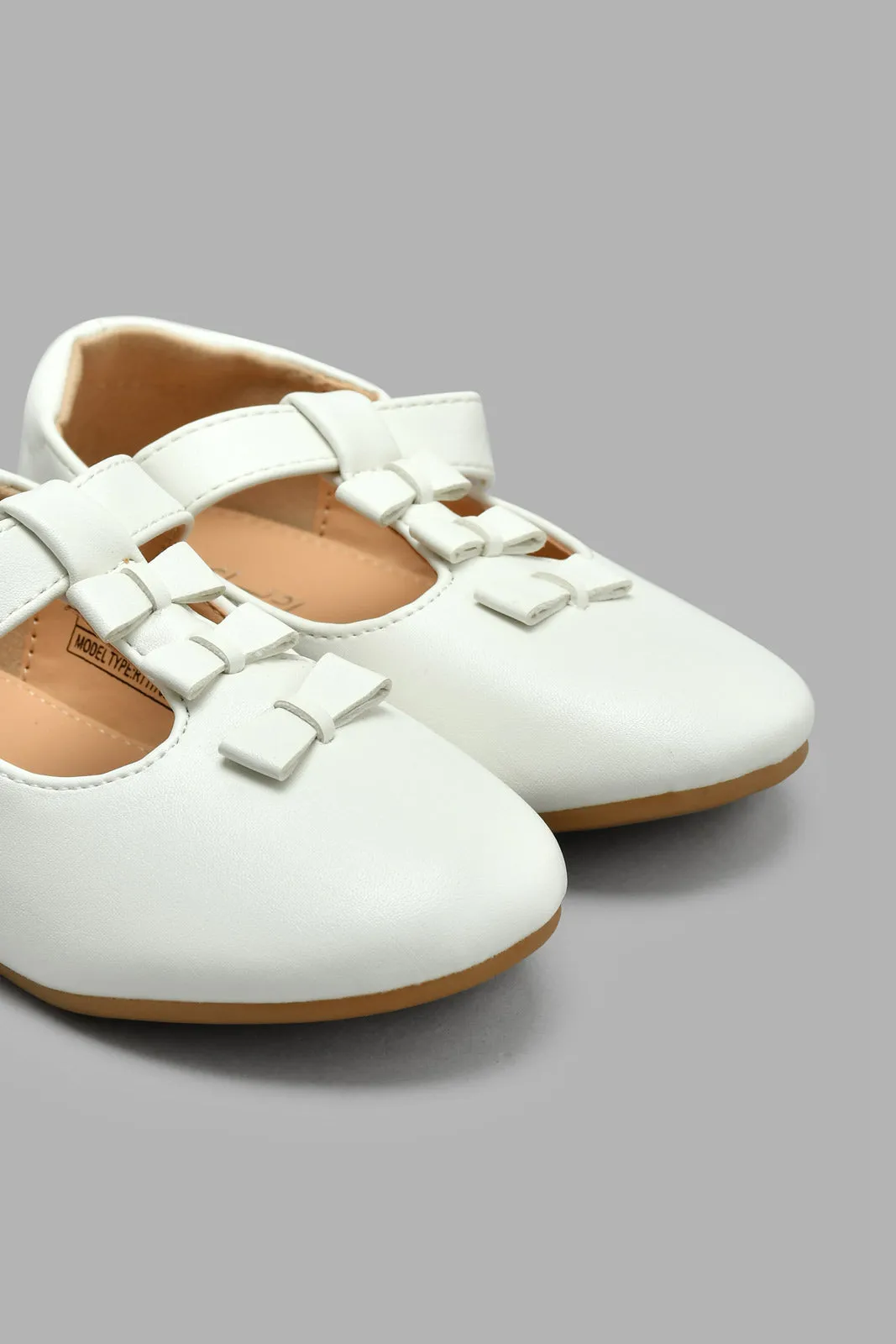 White Butterfly Trim Ballerina