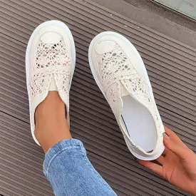 Women's Hollow-Out Breathable Casual Loafers 97598724C