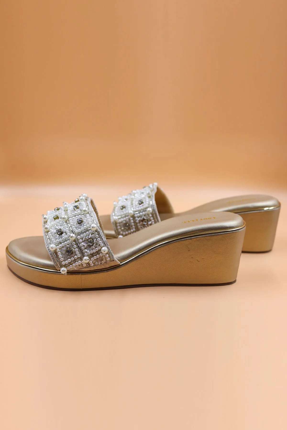 Zardosi Gold Embellished Wedges