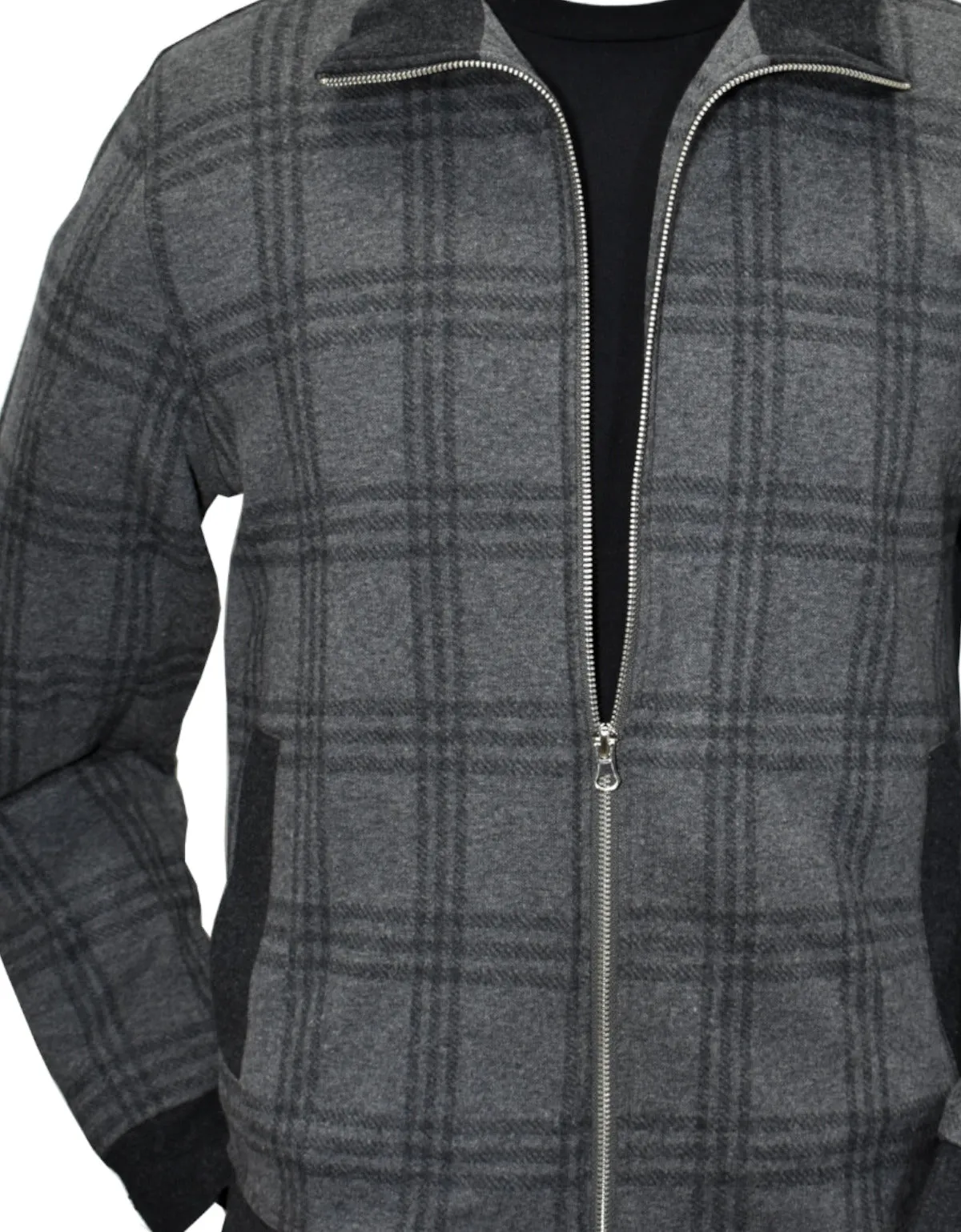 ZM1264 Charcoal Plaid Leisure Set